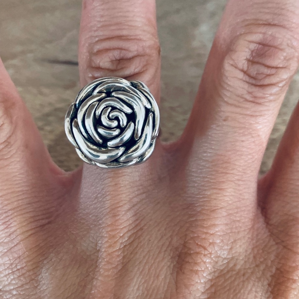 Sterling Silver Rose Ring